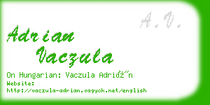 adrian vaczula business card